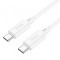 Cablu Date si Incarcare USB-C - USB-C HOCO X88, 60W, 1m, Alb