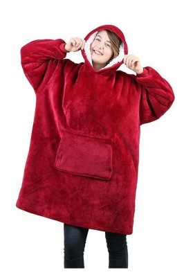Hanorac, Huggle hoodie ultra plush, rosu, unisex, universal foto