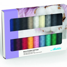 Ata Cusut si Quilting Mettler Coton Silk-Finish, Set 18 buc, No50 150m