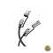 Cablu Date si Incarcare USB-C / USB-A - USB-C / Bricheta HOCO U138 60W 1.2m Negru