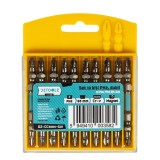 Set 10 biti impact dubli PH2 65 mm Cr-V magnetici Detoolz