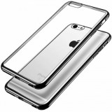 Husa E-TPU pentru Iphone 6, silicon, margine neagra, Mobile Tuning