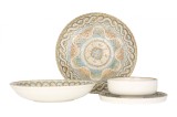 Rinart Set de vesela - Celest - 24 bucăți - 6 persoane - Porţelan