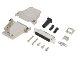 Conector D-Sub 25 Pin Mamă Unghi 45&deg; cu Șurub pe Cablu