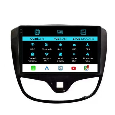 Navigatie Dedicata Opel Karl (2015-2019),QuadCore, 9Inch, 4Gb Ram, 64Gb Stocare, Carplay foto