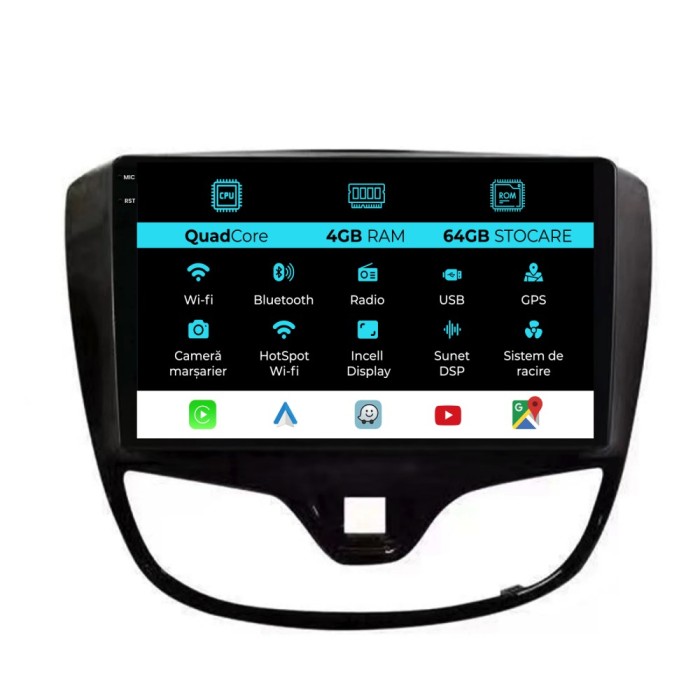 Navigatie Dedicata Opel Karl (2015-2019),QuadCore, 9Inch, 4Gb Ram, 64Gb Stocare, Carplay