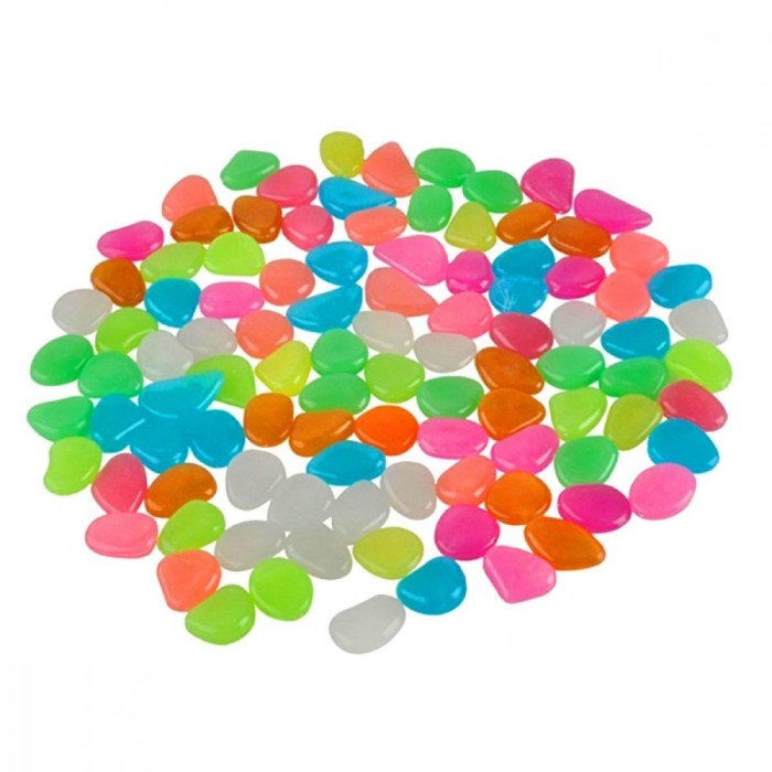 Set 100 pietre decorative fluorescente, culoare multicolor, avx-ag653c