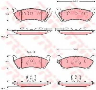 Set placute frana,frana disc MERCEDES M-CLASS (W163) (1998 - 2005) TRW GDB1379 foto