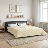 vidaXL Duvet de iarnă Crem 220 x 260 cm Microfibră și fleece Teddy 42026371