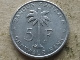 CONGO BELGIAN-RUANDA URUNDI-5 FRANCS 1958