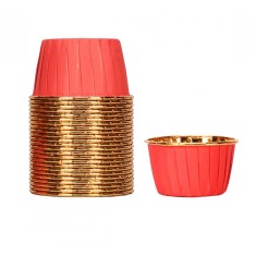 Forma pentru Cupcakes, 10 cavitati, Rosu, 6 cm, 317COF