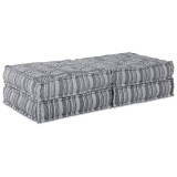 VidaXL Sofa Pouffe Modular cu 2 locuri, gri deschis