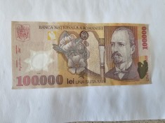 Romania 100 000 Lei Polimer 2001 foto