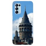 Husa compatibila cu Oppo A54 5G model Galata Tower, Silicon, TPU, Viceversa, Transparent, Carcasa