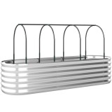 Outsunny Strat &Icirc;nălțat de Grădină cu Seră și Jardinieră | Aosom Romania