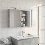 vidaXL Set dulap baie cu raft 3 pcs 140 x 14,5 x 70 cm Lemn compozit 3403787