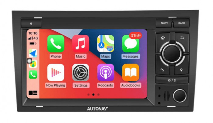 Navigatie Audi A4 B6 B7 AUTONAV ECO Android GPS Dedicata, Memorie 16GB Stocare, 1GB DDR3 RAM, Display 7&quot; Full-Touch, WiFi, 2 x USB, Bluetooth, CPU Qua