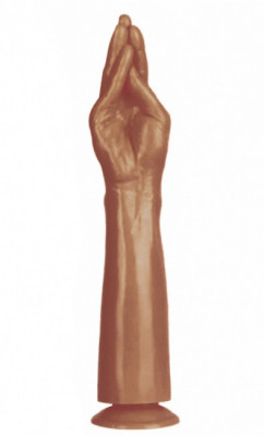 Dildo Fisting Naughty Hand, PVC, Caramel, 38.5 cm foto
