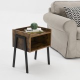 Masuta living Dana 52 x 42 x 35 cm efect lemn/negru [en.casa] HausGarden Leisure, [en.casa]