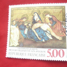 Serie 1 valoare Franta 1988 - Pictura Religioasa ,stampilat