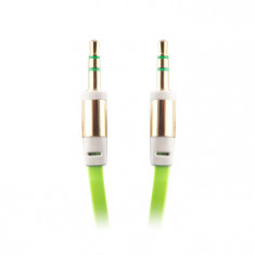 Cablu Audio AUX Jack 3.5mm (Verde) 1 Metru Bulk