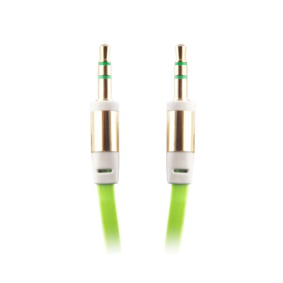 Cablu Audio AUX Jack 3.5mm (Verde) 1 Metru Bulk foto