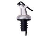 Cumpara ieftin Dop cu picurator pentru sticle de alcool, otet, ulei, 8.5 x 3 cm, plastic cauciuc, negru argintiu