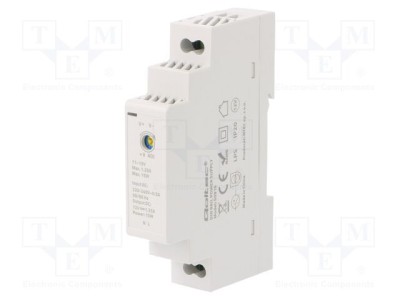 Alimentator pulsatoriu QOLTEC pentru şină DIN 15W 12VDC 1,25A IP20 foto