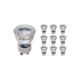 Becuri LED GU10 Alb Cald 3000K 3W &oslash;35mm - Pachet de 10 - Lumini de punct pentru tavan - Echivalent 25W Ha