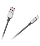 Cablu USB 3.0 - USB TYPE C 1m flexibil gri Rebel RB-6011-100-B
