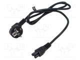 Cablu 3x0,75mm2 CEE 7/7 ştecăr &icirc;n unghi IEC C5 mamă POS