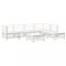 Set mobilier de gradina, 7 piese, alb, lemn masiv de pin