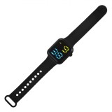 Ceas LED, Model Copii, Culoare Negru, Afișaj Dată și Oră, Curea Moale, Alimentare Baterie CR 2032, Oem