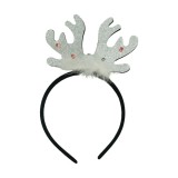 Bentita/cerc tip ren de craciun, unisize, gri metalic, Oem
