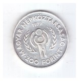 Moneda Ungaria 200 forint/forinti 1979 International Year of the Child, UNC