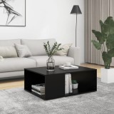 VidaXL Măsuță de cafea, negru , 90x67x33 cm, lemn prelucrat 806904