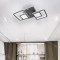 Lustra LED cu telecomanda BALANS 48W, 2 Patrate, lumina Rece/Calda/Neutra, Dimabila, Negru ModernLight Concept