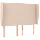 Cumpara ieftin Tablie pat cu aripioare cappuccino 147x23x118/128 cm piele eco