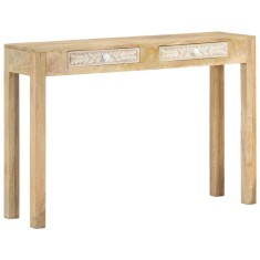 vidaXL Masă consolă 110x30x75 cm, lemn masiv de mango albit