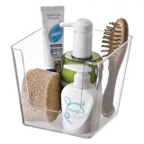 Suport Baie Acrilic, Transparent, Dimensiuni 16.4x16.4x14.5cm