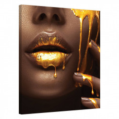 Tablou Canvas, Tablofy, Gold Drips · Portrait, Printat Digital, 70 × 100 cm