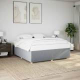 VidaXL Cadru de pat fără saltea, gri deschis, 200x200 cm, textil