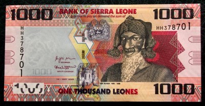 Sierra Leone 1.000 1000 Leones 15 mai 2020 UNC necirculata ** foto