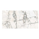 Gresie exterior / interior portelanata 6143 Arabesque, 60 x 120 cm, alb, mata, rectificata, imitatie marmura