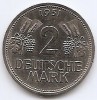 Germania 2 Deutsche Mark 1951 F - Cupru-nichel, 25.75 mm, KM-111 (3), Europa