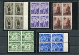1935 , Romania , Lp 110 , O.E.T.R. , Oficiul pentru educatia tineretului roman , seria in bocuri de 4 timbre , MNH