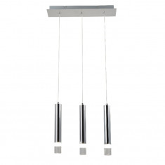 Pendul GoodHome Rossak, alb, reglabil, 15W, efect cromat, 4000K