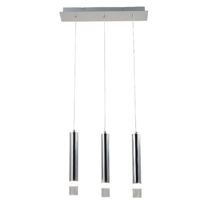 Pendul GoodHome Rossak, alb, reglabil, 15W, efect cromat, 4000K