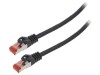 Patch cord S/FTP 6 litat Cu LSZH negru 10m 26AWG, Lanberg