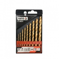 Set 10 burghie metal HSS-TIN, 1-10 mm